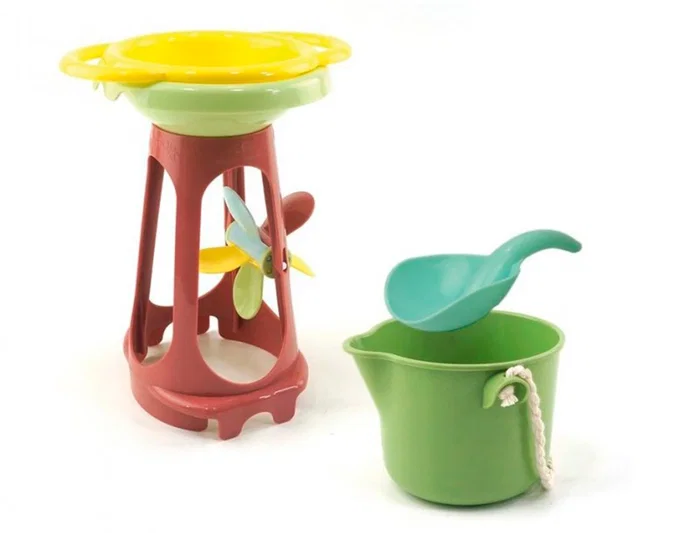 Vikingtoys Molino de arena y agua ecológico y reciclable hecho con caña de azúcar