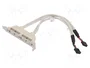 Digitus Cable de soporte de ranura USB 4x Tipo A a 2x 10 pines IDC 0.25 m