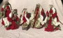 DKD Home Decor Nacimiento Navidad Moderna Rojo Verde Blanco Poliester 48 x 28 x 90 cm