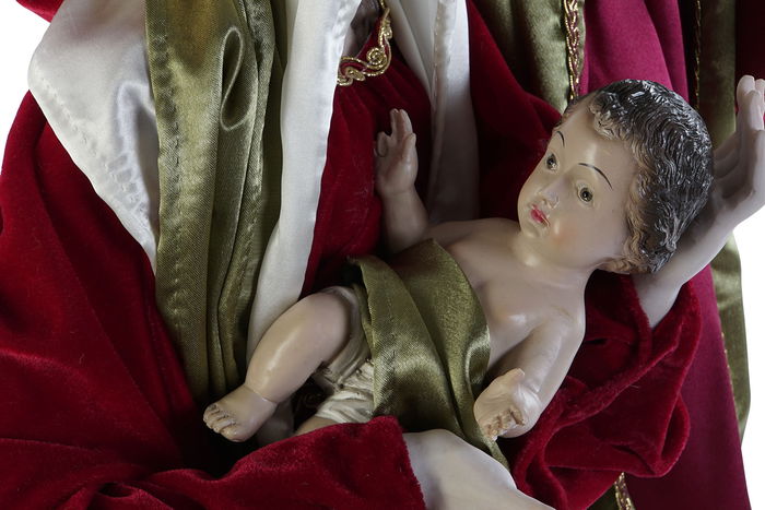 DKD Home Decor Nacimiento Navidad Moderna Rojo Verde Blanco Poliester 48 x 28 x 90 cm DKD Home Decor Nacimiento Navidad Moderna Rojo Verde Blanco Poliester 48 x 28 x 90 cm