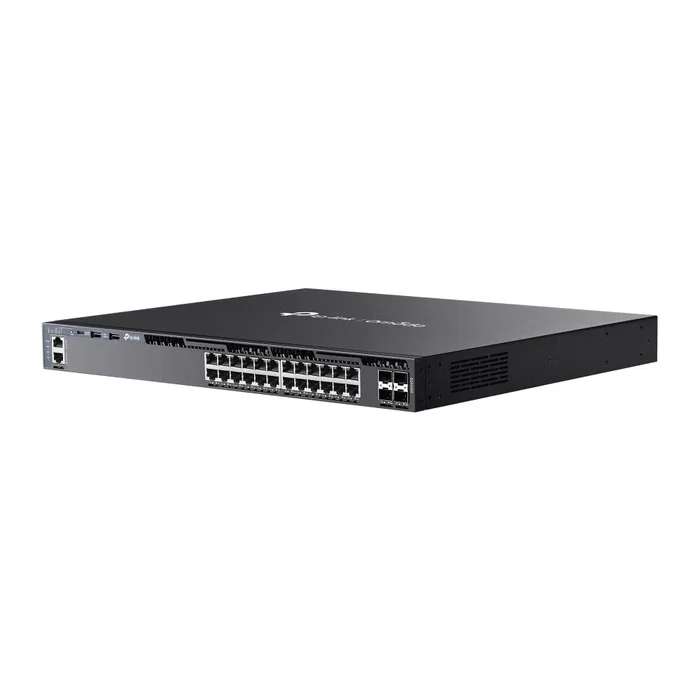 TP-Link Omada SG6428X Switch Gestionado L3, 24 Puertos Gigabit, 4 SFP+ 10G, 1U Negro