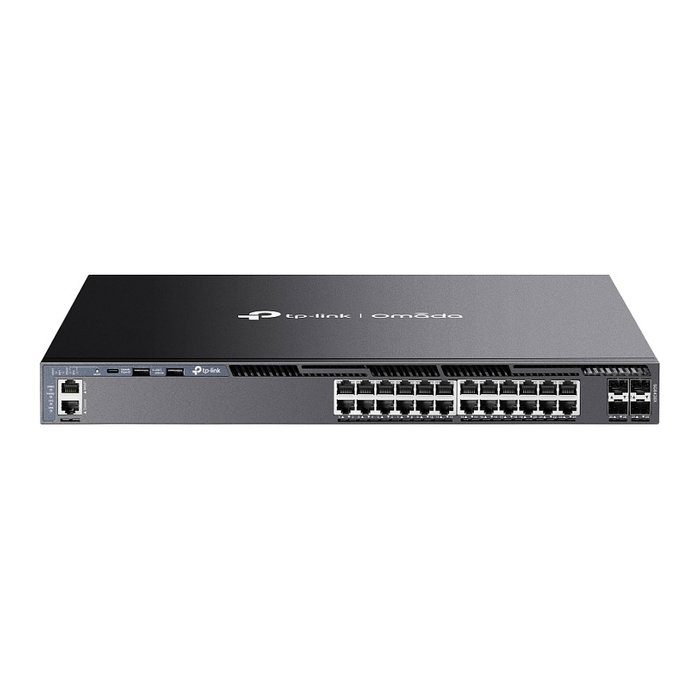 TP-Link Switch Omada SG6428X Gestionado L3, 24 Puertos Gigabit Ethernet, 4 Ranuras SFP+, Montaje Rack 1U TP-Link Switch Omada SG6428X Gestionado L3, 24 Puertos Gigabit Ethernet, 4 Ranuras SFP+, Montaje Rack 1U