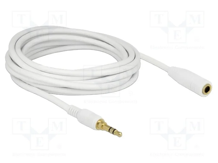 DeLOCK 85591 Cable de extensión de audio 3,5 mm blanco 5 m DeLOCK 85591 Cable de extensión de audio 3,5 mm blanco 5 m