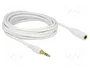 DeLOCK 85591 Cable de extensión de audio 3,5 mm blanco 5 m