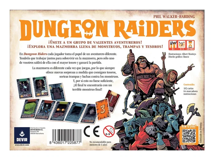 Devir Dungeon Raiders Juego de Cartas de Aventura y Traición Devir Dungeon Raiders Juego de Cartas de Aventura y Traición