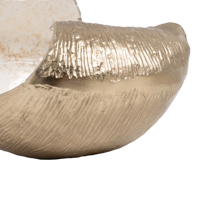 Centro Mesa Blanco-Champán Metal 31 X 26,50 X 19 cm