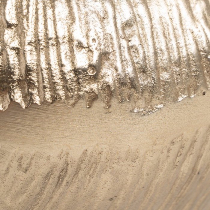 Centro Mesa Blanco-Champán Metal 31 X 26,50 X 19 cm