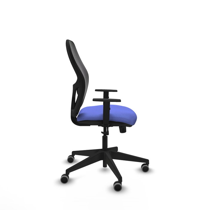 PIQUERAS Y CRESPO Silla Alocén sincro malla negra bali azul claro PIQUERAS Y CRESPO Silla Alocén sincro malla negra bali azul claro