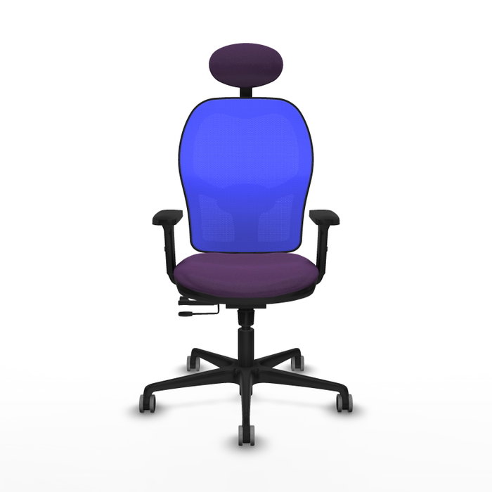 PIQUERAS Y CRESPO Silla de oficina Jorquera con mecanismo Sincro/Traslack, Tela Morada y Malla Azul PIQUERAS Y CRESPO Silla de oficina Jorquera con mecanismo Sincro/Traslack, Tela Morada y Malla Azul