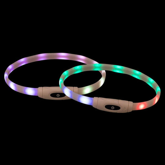 Collar LED para Mascotas Trixie Multicolor Silicona Plástico