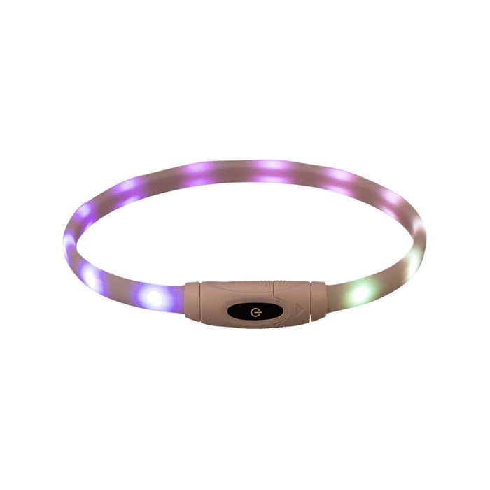 Collar LED para Mascotas Trixie Multicolor Silicona Plástico