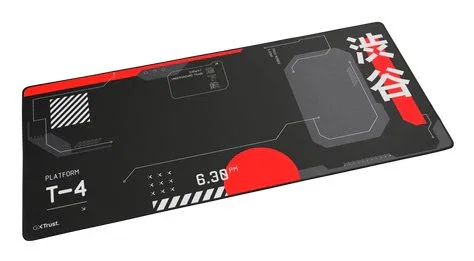Trust GXT 759 XXL Alfombrilla de Ratón Gaming, Negro y Rojo, 900 x 400 x 3 mm, Bordes Cosidos, Base Antiderrapante