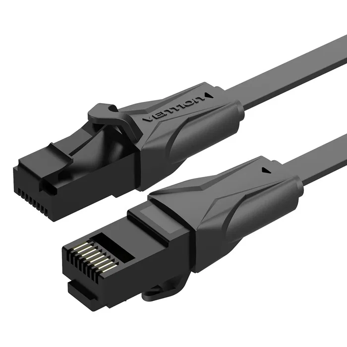 Vention IBABE Cable de Red Ethernet RJ45 CAT6 U/UTP 0.75m (75cm) Negro - Gigabit, 1000 Mbit/s, Conectores Macho Derechos