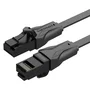 Vention IBABE Cable de Red Ethernet RJ45 CAT6 U/UTP 0.75m (75cm) Negro - Gigabit, 1000 Mbit/s, Conectores Macho Derechos