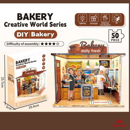 ROYMART Puzzle 3D Bakery con luz de 50 piezas