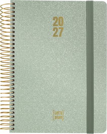 GRAFOPLAS Agenda Anual 2027 Metallic A5 Verde