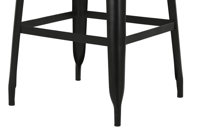 DKD Home Decor Taburete Bar Metal Horeca, 2 Unidades, Negro y Marrón, Madera y Metal, 40 x 97.5 x 41 cm