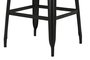DKD Home Decor Taburete Bar Metal Horeca, 2 Unidades, Negro y Marrón, Madera y Metal, 40 x 97.5 x 41 cm