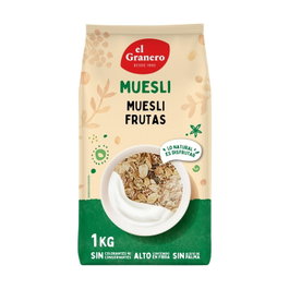 El Granero Integral Muesli de Frutas 1 kg, Bolsa de 10 unidades