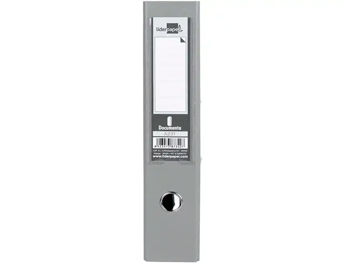 Liderpapel Archivador de Palanca Folio Gris 52 mm