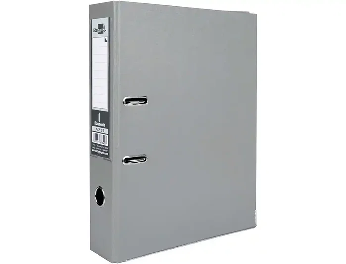 Liderpapel Archivador de Palanca Folio Gris 52 mm