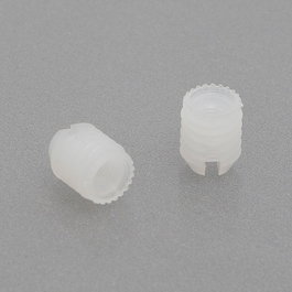 Herrajes Alk Tuerca Nylon Blanco M4 D8X11 Para Taladro 8Mm Con Ranura En La Cabeza