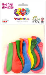 Globos Vivalloons Especial Decoracion Con Pegatinas Bolsa De 12