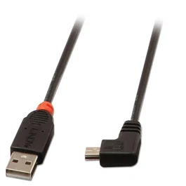 Lindy Cable USB 2.0 de 1 m con conector Tipo A a Mini-B de 90 grados
