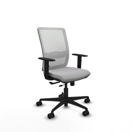 PIQUERAS Y CRESPO Silla de oficina Haches Gris claro y Blanco