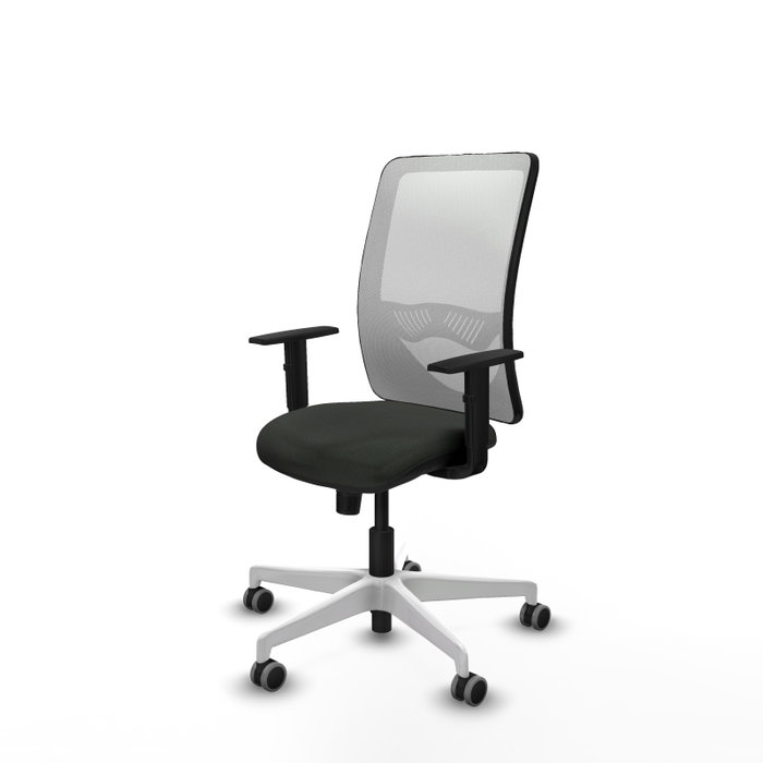 PIQUERAS Y CRESPO Silla de oficina Zulema con mecanismo Sincro, Negro y Blanco