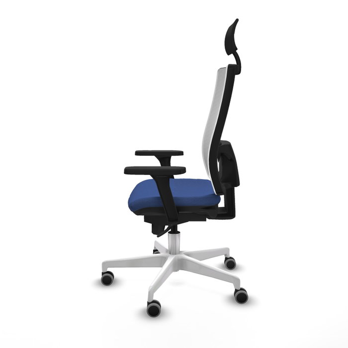 PIQUERAS Y CRESPO Silla de oficina Horna con mecanismo Sincro, Azul marino y Blanco PIQUERAS Y CRESPO Silla de oficina Horna con mecanismo Sincro, Azul marino y Blanco