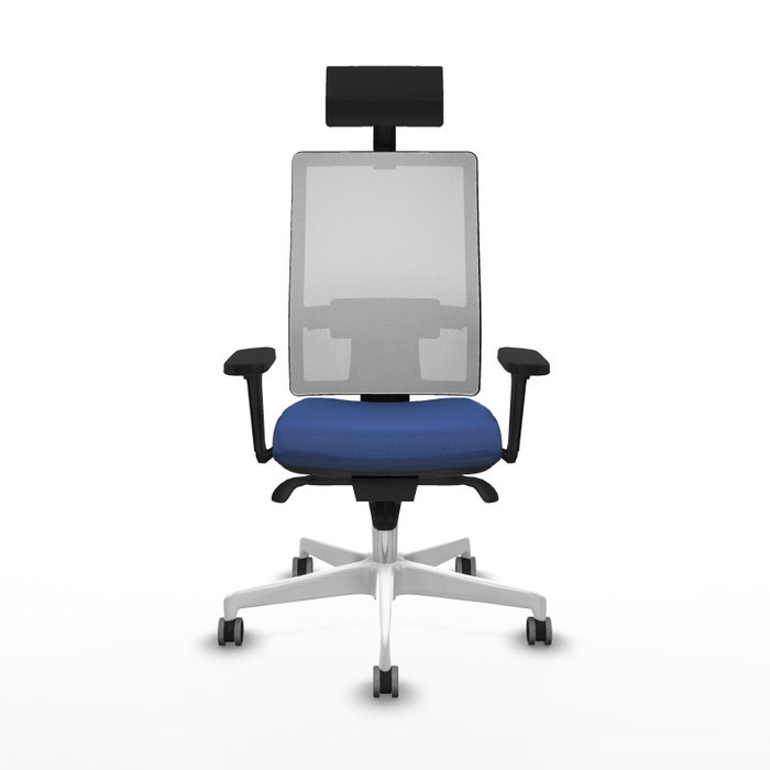 PIQUERAS Y CRESPO Silla de oficina Horna con mecanismo Sincro, Azul marino y Blanco PIQUERAS Y CRESPO Silla de oficina Horna con mecanismo Sincro, Azul marino y Blanco
