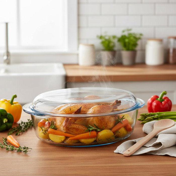 Pyrex® Cacerola de Vidrio Ovalada con Tapa Classic Vidrio 4,1L Pyrex® Cacerola de Vidrio Ovalada con Tapa Classic Vidrio 4,1L