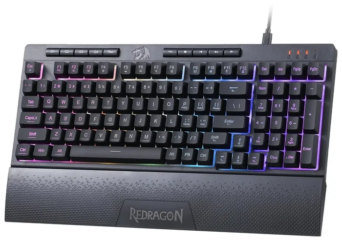 Redragon SHIVA 98 K515-RGB Teclado Gamer Membrana 98 Teclas RGB Negro Distribución Polaca