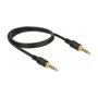 DeLOCK Cable de audio 3,5 mm 4 Pin Macho a Macho, 1 m, Negro