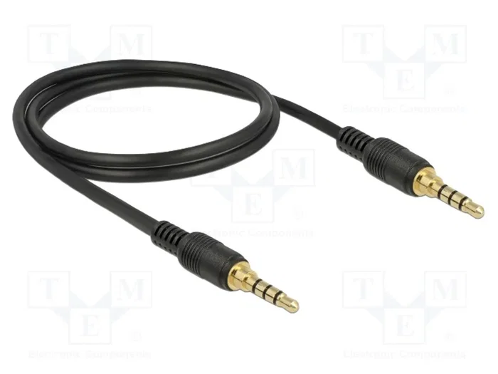 DeLOCK 85595 Cable de audio 3,5 mm 4 Pin Macho a Macho 1 m Negro DeLOCK 85595 Cable de audio 3,5 mm 4 Pin Macho a Macho 1 m Negro