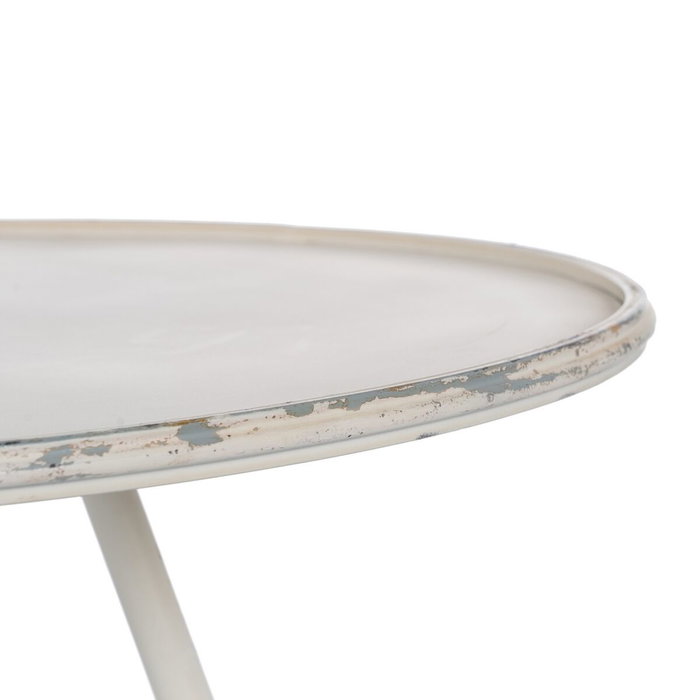 Ixia Mesa de Hierro Crema 80 x 80 x 75 cm Ixia Mesa de Hierro Crema 80 x 80 x 75 cm