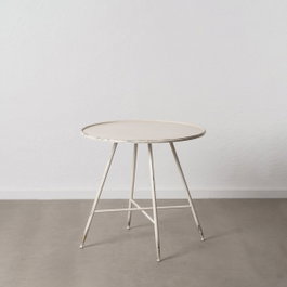 Ixia Mesa de Hierro Crema 80 x 80 x 75 cm