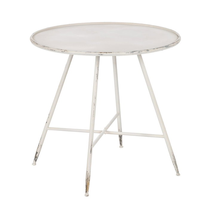 Ixia Mesa de Hierro Crema 80 x 80 x 75 cm Ixia Mesa de Hierro Crema 80 x 80 x 75 cm