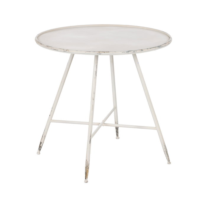 Mesa Crema Metal 80 X 80 X 75 cm