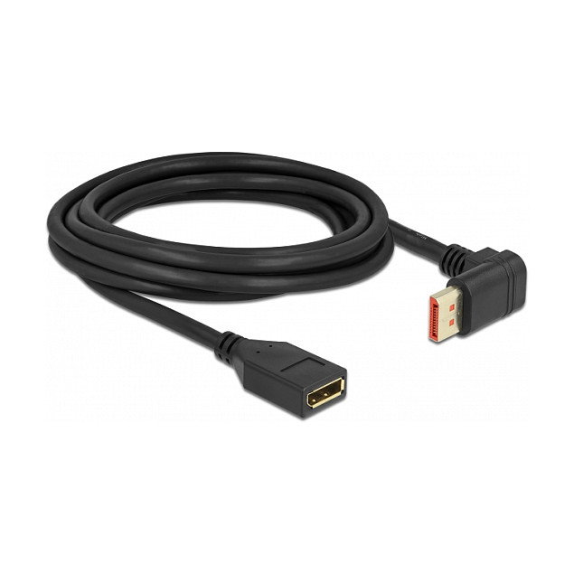 DeLOCK Cable de extensión DisplayPort macho 90° arriba a hembra 8K 3 m