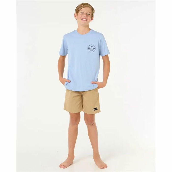 Camiseta de Manga Corta Infantil Rip Curl Rip Curl Staple Tee Azul