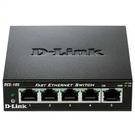 Dlink DES-105 Switch Ethernet 5 Puertos RJ-45 10/100 Mbps Plug and Play
