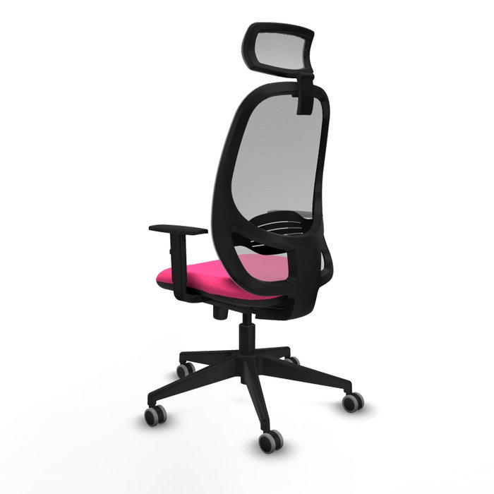 PIQUERAS Y CRESPO Silla de oficina Cilanco con mecanismo Sincro, Rosa y Gris