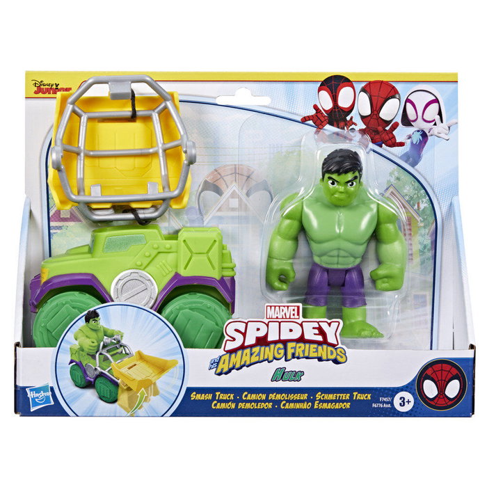 HASBRO Set Camion demoledor + figura Hulk Spidey and His Amazing Friends Marvel