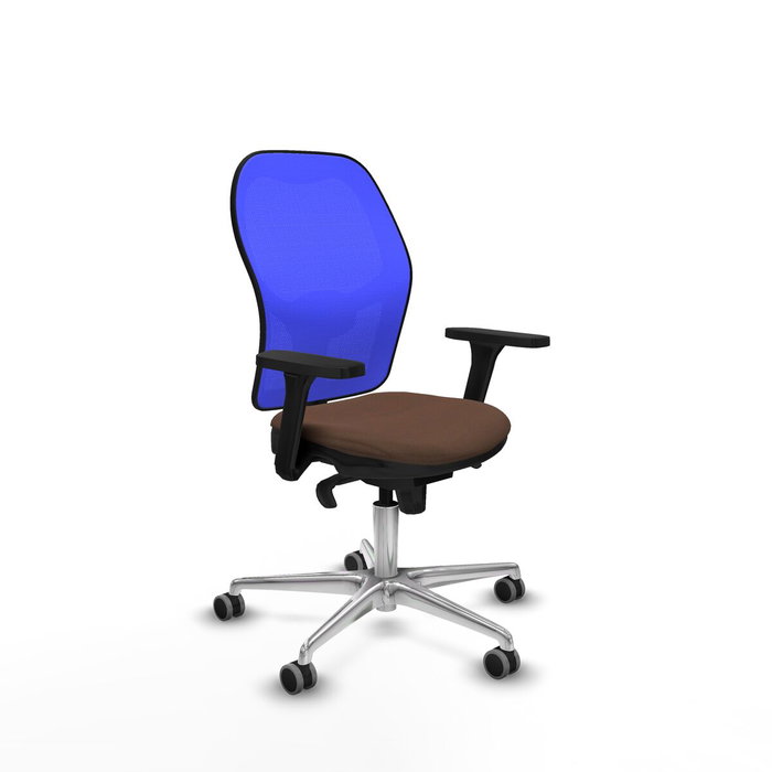 PIQUERAS Y CRESPO Silla de oficina Jorquera con mecanismo Sincro, brazos 3D y malla azul PIQUERAS Y CRESPO Silla de oficina Jorquera con mecanismo Sincro, brazos 3D y malla azul