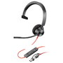 Poly Blackwire 3310 Auriculares Monoaurales USB-C con Certificación Microsoft Teams
