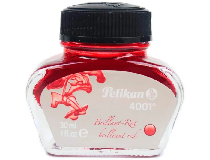 Pelikan 4001 Tinta Estilografica Rojo Brillante Bote 30 ml