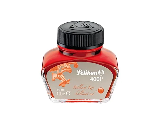 Pelikan Tinta estilográfica 4001 rojo brillante bote 30 ml Pelikan Tinta estilográfica 4001 rojo brillante bote 30 ml