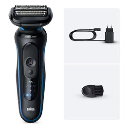 Braun Series 5 52-B1000s Máquina de Afeitar de Láminas, Negro, 3 Cabezas, Recargable